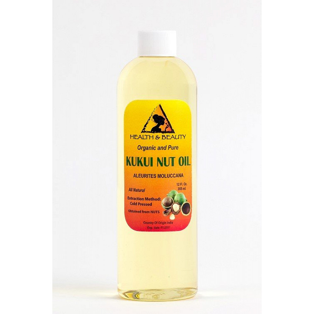 Kukui nut oil organic carrier cold pressed natural 100 pure 12 oz buy H&B Oils Center Co